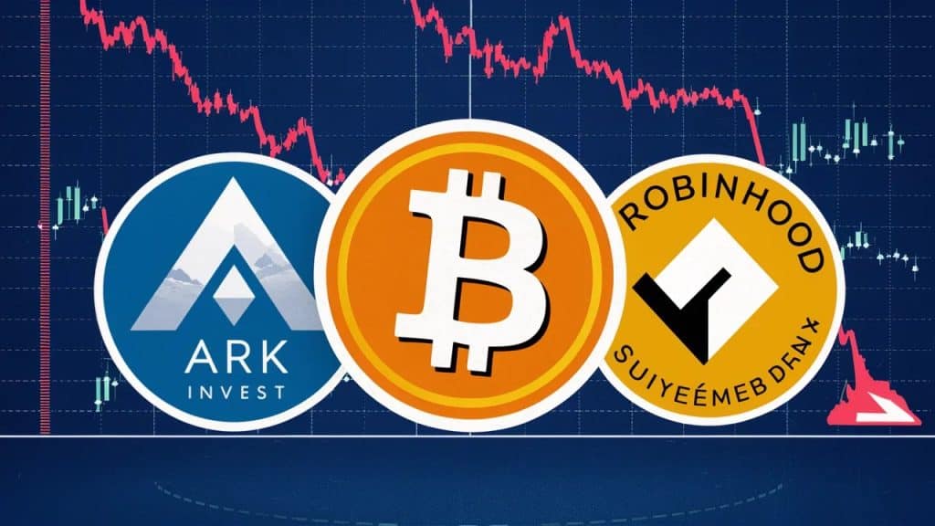 InfoCryptofr ARK Invest Achète Coinbase et Robinhood Malgré Chute du Bitcoin