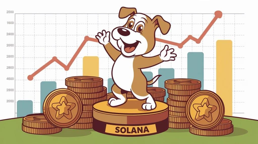 InfoCryptofr Lessor fulgurant dune nouvelle cryptomonnaie canine sur Solana