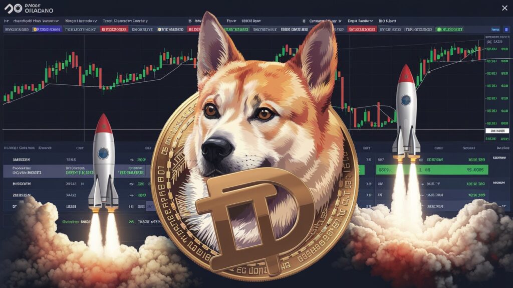 InfoCryptofr   Croissance Fulgurante de DOGE ADA et DTX  Le Marché des Cryptos en Ébullition