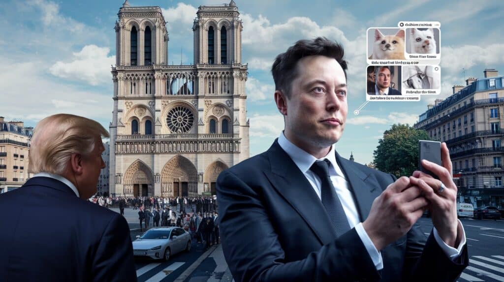 InfoCryptofr Elon Musk Célèbre lOuverture de Notre Dame avec des Mèmes Dogecoin