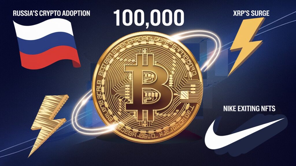 InfoCryptofr LActu Crypto de la Semaine Bitcoin à 100K$ Russie Pro Crypto