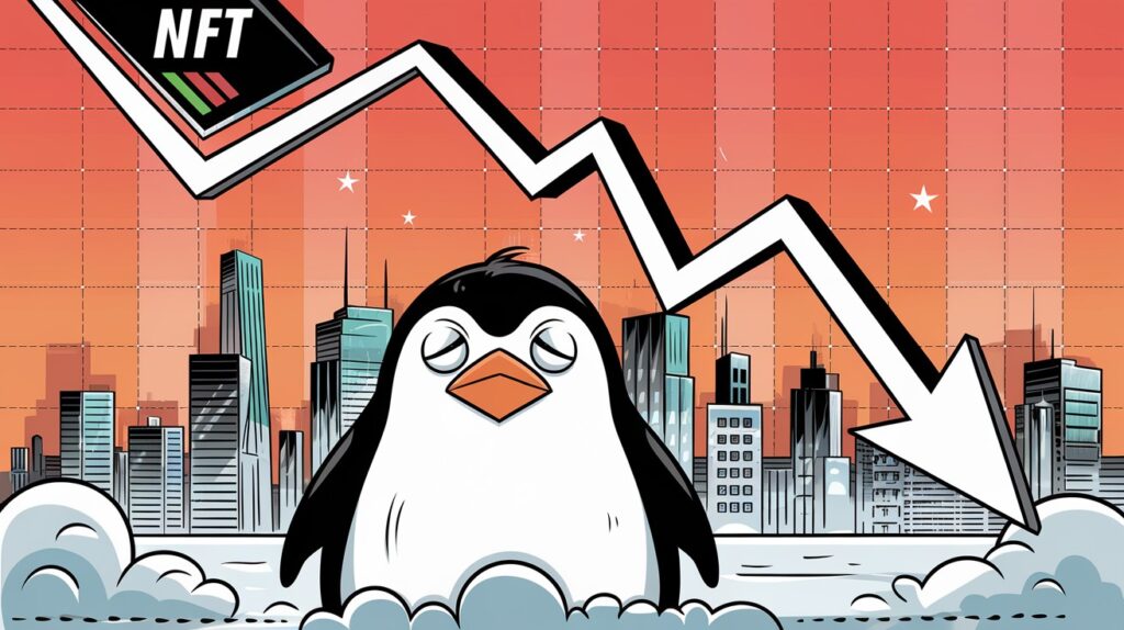 InfoCryptofr Le Marché des NFTs Chute de 50 Pudgy Penguins en Tête