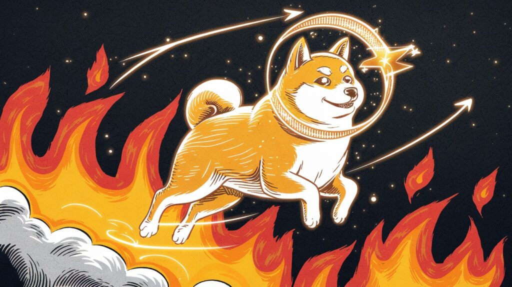 InfoCryptofr Le Shiba Inu SEnvole de 17 Après un Pic du Taux de Brûlage