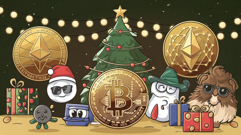 InfoCryptofr Memecoins De Noël 5 Projets Prometteurs Pour Des Gains 1300x