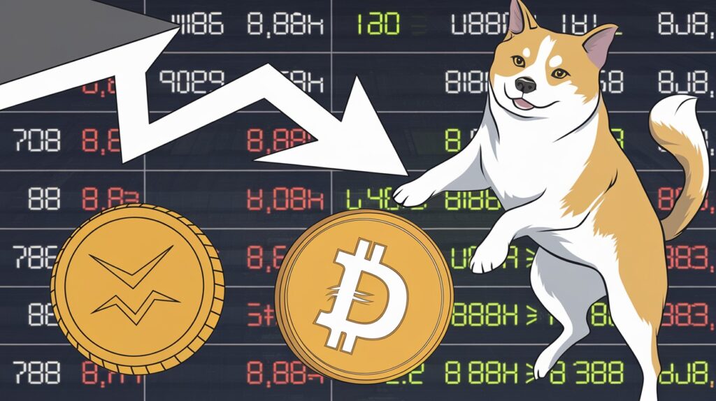 InfoCryptofr Ripple chute alors que Dogecoin et Rollblock gagnent du terrain