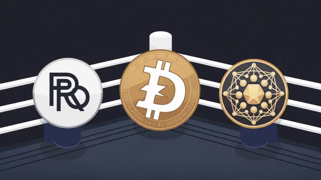 InfoCryptofr Rollblock Dogecoin Cardano Le duel des crypto monnaies pour 2025