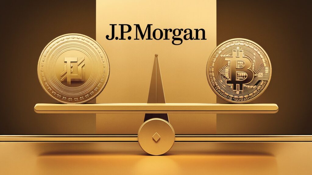 InfoCryptofr Bitcoin et Or Les Actifs Incontournables Selon JP Morgan