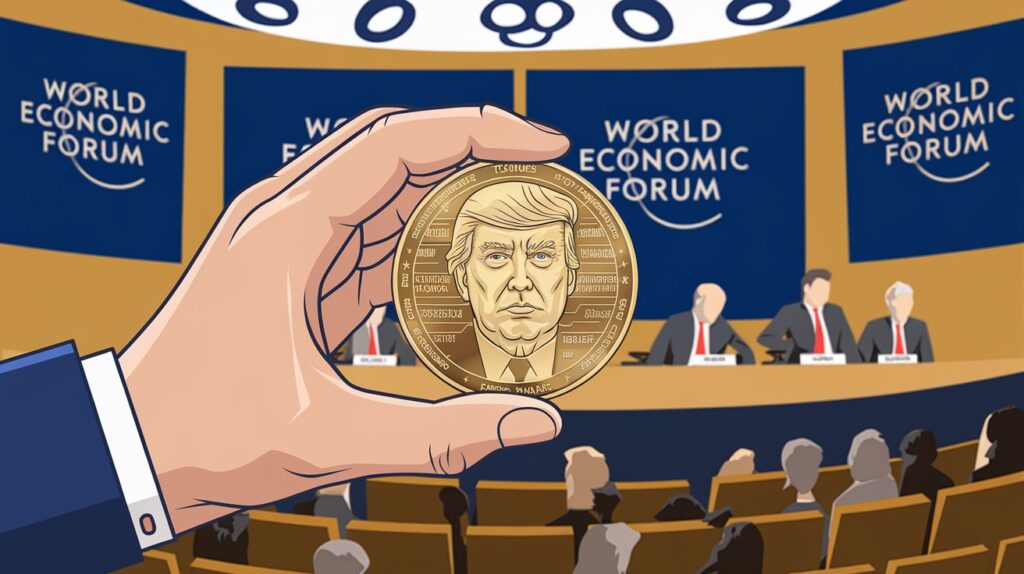 InfoCryptofr Donald Trump Surprend Davos en Parlant Cryptos et IA