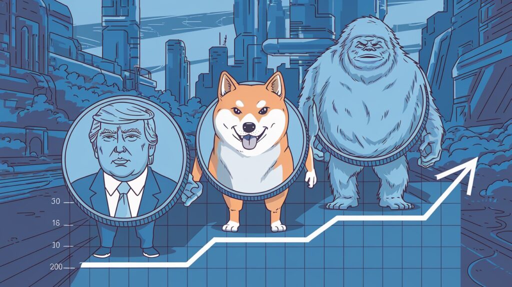 InfoCryptofr   Les Cryptomonnaies à Suivre en 2025  TRUMP Coin Shiba Inu et Yeti Ouro