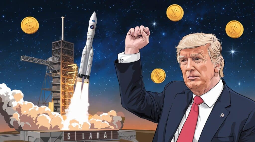 InfoCryptofr Memecoin TRUMP propulse Solana vers des records de volumes en janvier