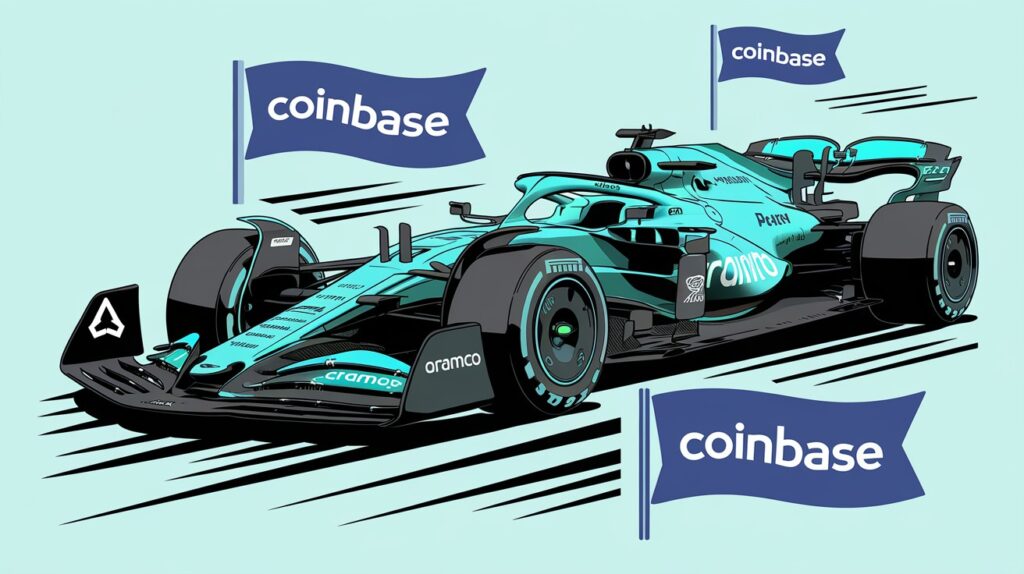 InfoCryptofr   Coinbase et Aston Martin Aramco en partenariat pour promouvoir la crypto