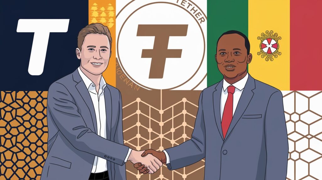 InfoCryptofr   Le Géant Tether Sallie à la Guinée pour Explorer la Blockchain