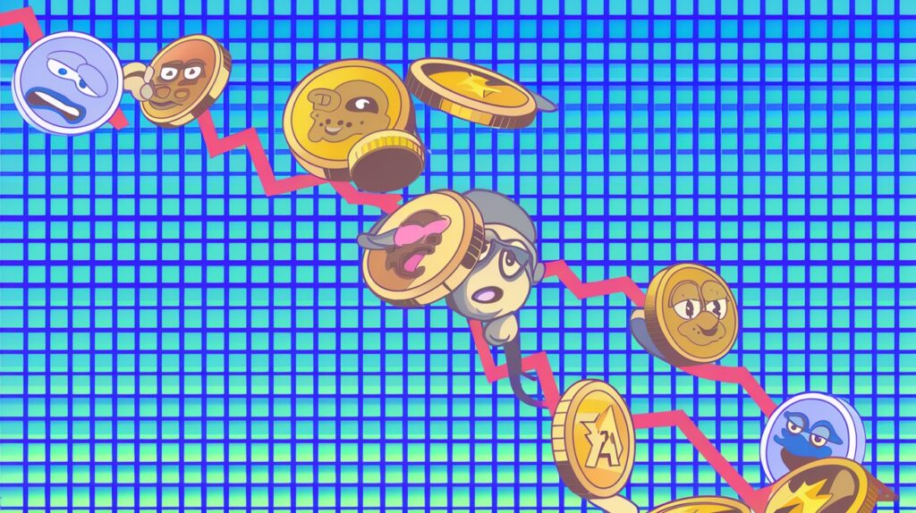 InfoCryptofr   Meme Coin Market  Un Crash de 44 Milliards de Dollars en 3 Semaines