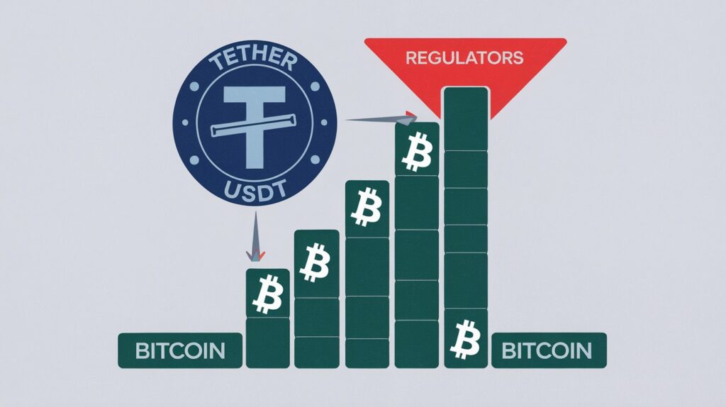 InfoCryptofr   Tether Sous Pression  Vente de BTC Forcée par la Réglementation US 