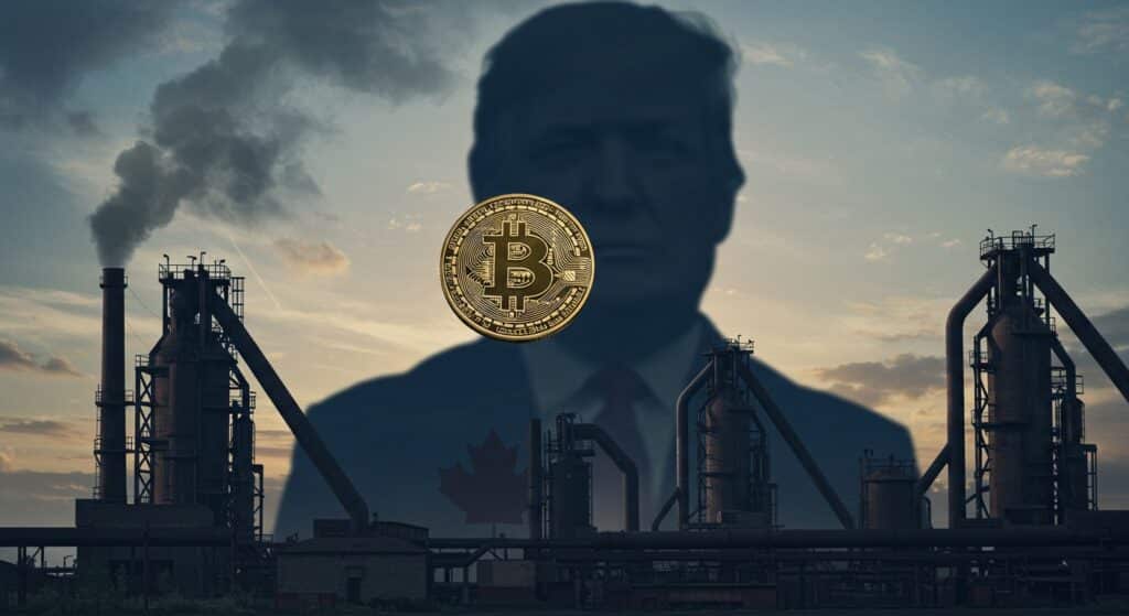 InfoCryptofr   Bitcoin Chute de 4 Après les Tarifs de Trump sur lAcier Canadien