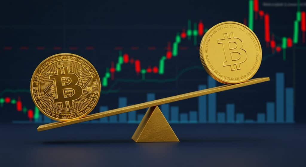 InfoCryptofr   Bitcoin Face à lOr  Le Ratio BTCXAU en Crise Après 12 Ans