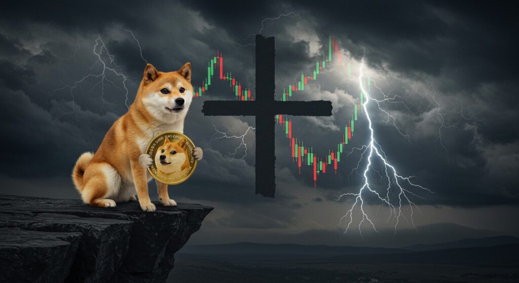 InfoCryptofr   Dogecoin  Vers un Krach de 60  avec un Pattern Risqué 