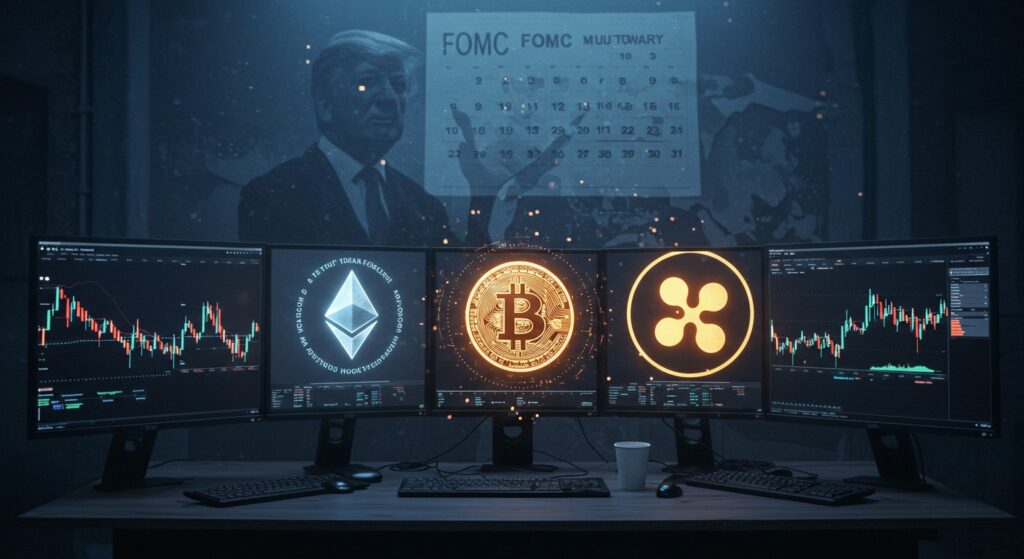 InfoCryptofr   Faut Il Acheter Bitcoin Ethereum XRP Avant la Réunion FOMC 