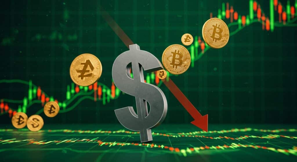 InfoCryptofr   Chute du Dollar Boostera t elle Bitcoin et Altcoins 