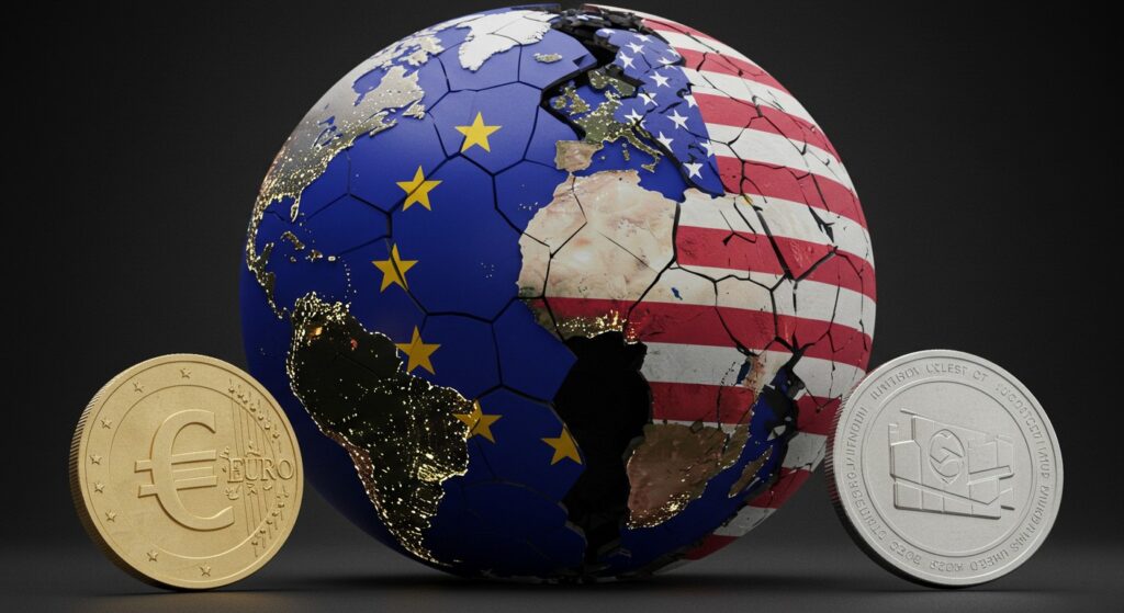 InfoCryptofr   Trade War lUE et les USA à la Croisée des Chemins