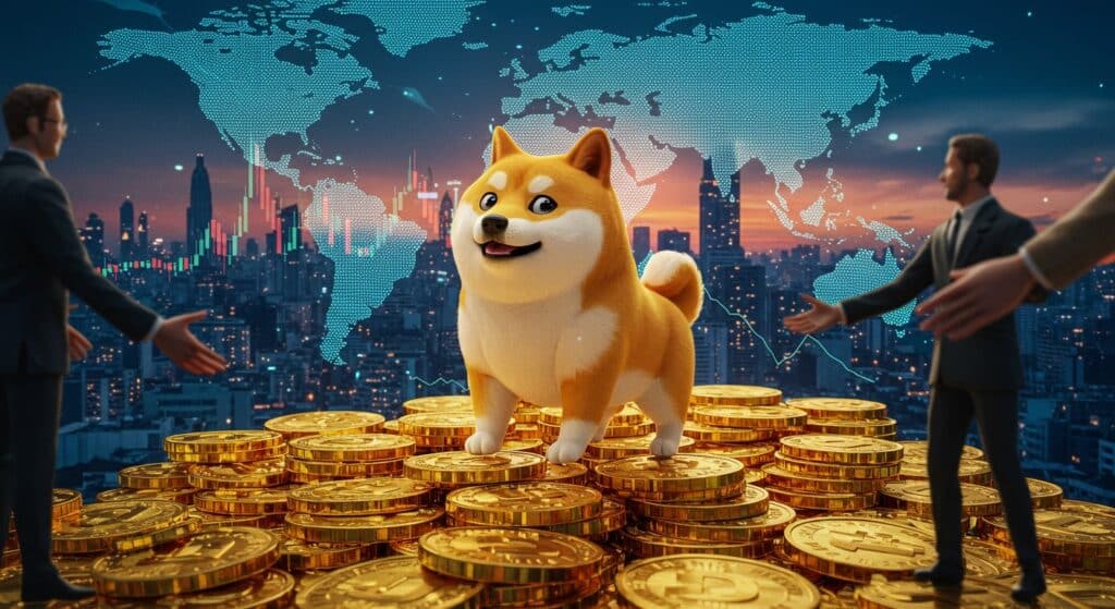 InfoCryptofr   Dogecoin Grimpe de 25  Trump et la Chine en Cause