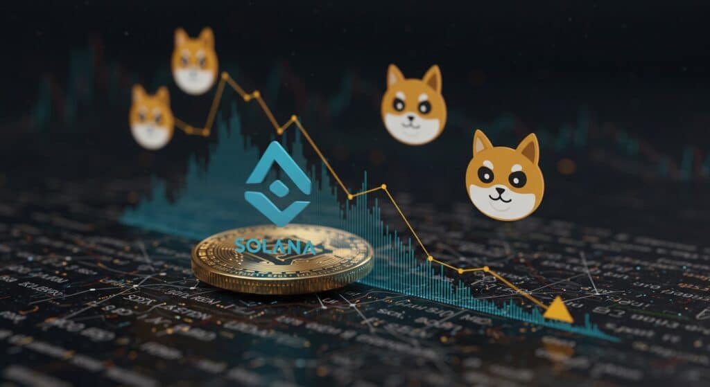 InfoCryptofr   Solana Chute  La Fièvre des Memecoins Sessouffle