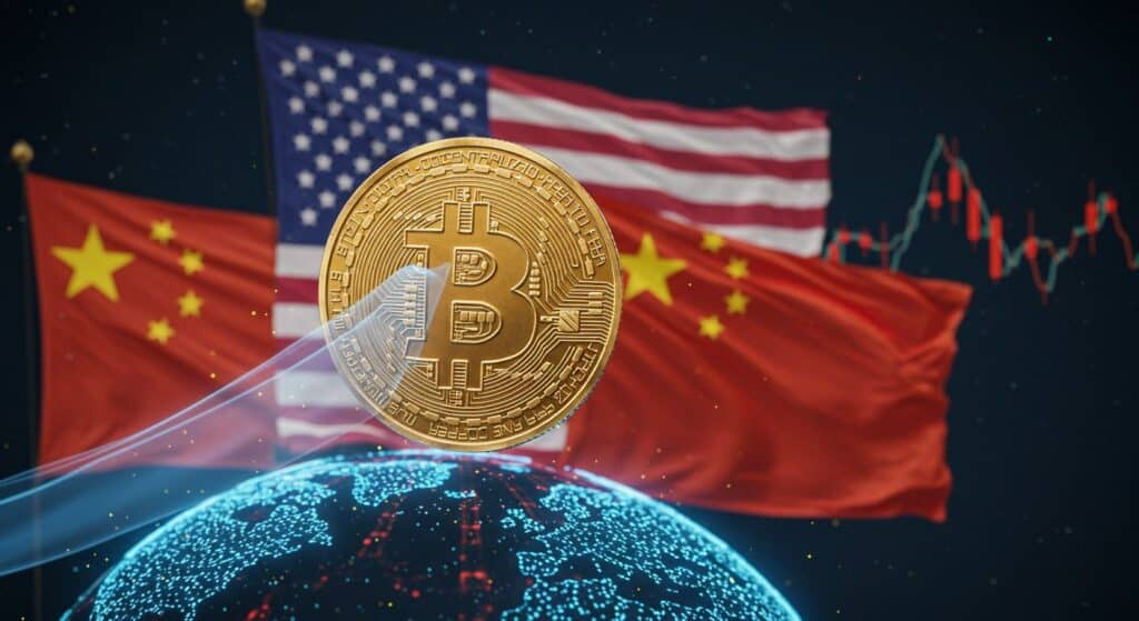 InfoCryptofr   Trêve Commerciale US Chine  Bitcoin en Profite