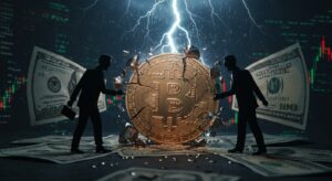 InfoCryptofr   Bitcoin  Trump vs Musk 308M$ Liquidés