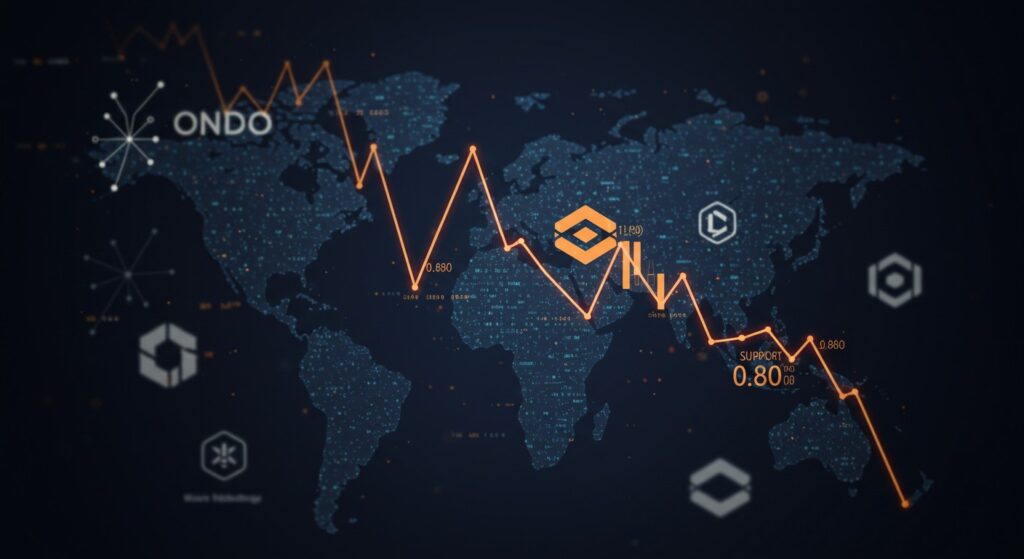 InfoCryptofr   ONDO en Baisse  Le Support à 080 $ Tiendra t il 