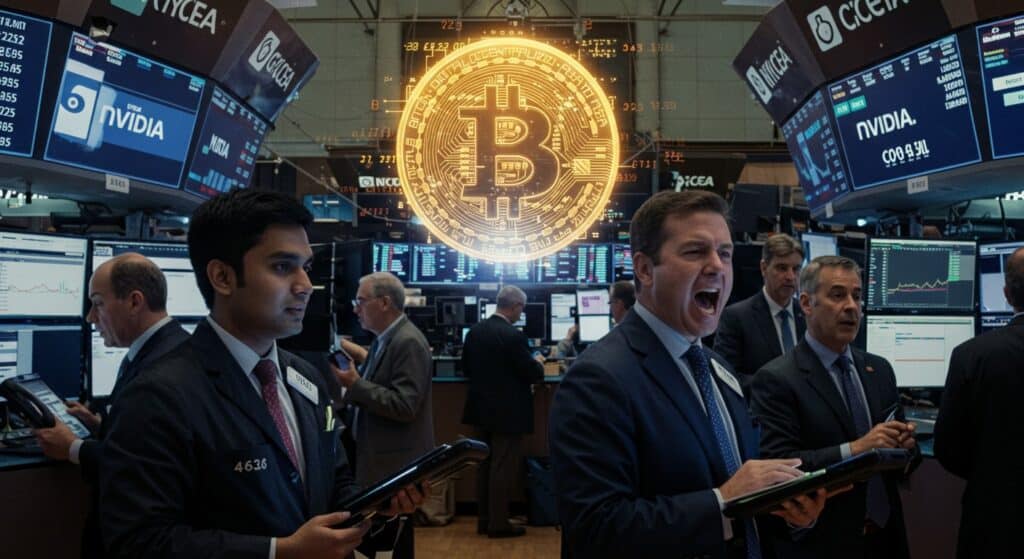 InfoCryptofr   Retail Traders Vendent Nvidia  Bitcoin en Vue 