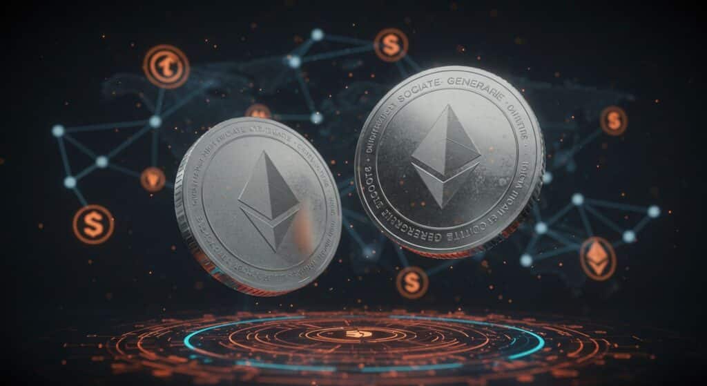 InfoCryptofr   Société Générale Lance Stablecoin Sur Solana Ethereum
