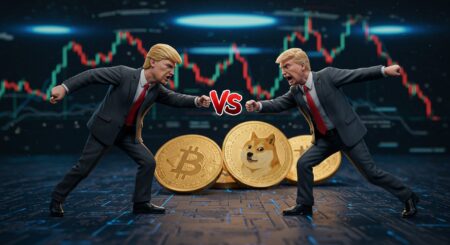 InfoCryptofr   Trump vs Musk  4 Memecoins pour un Gain x100