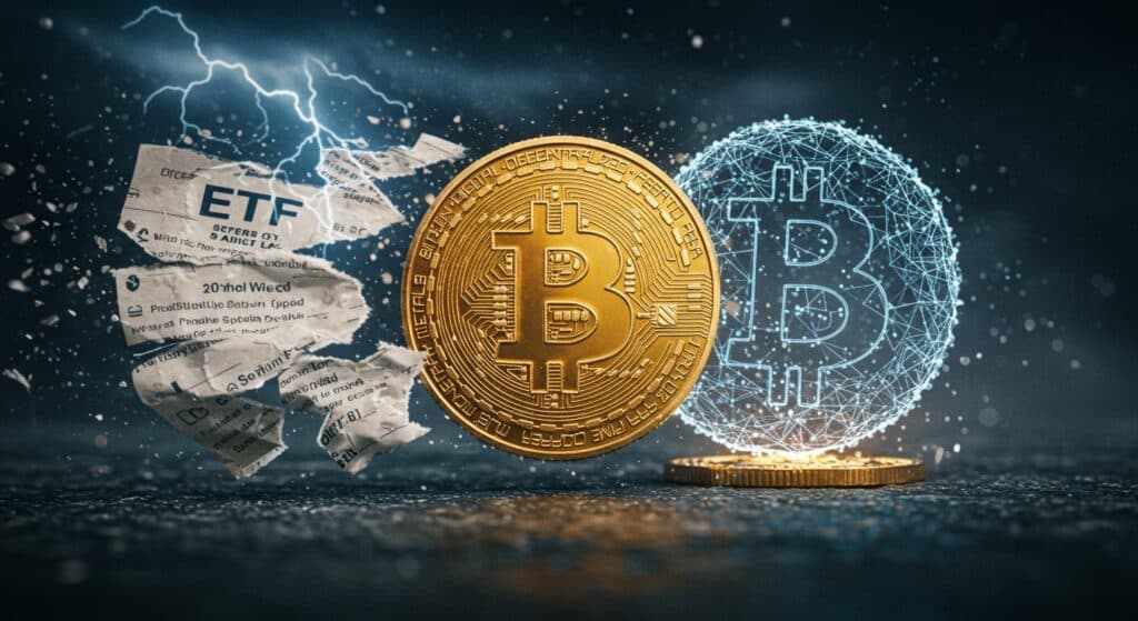 InfoCryptofr   ETF Bitcoin  Protection Illusoire en Crise 