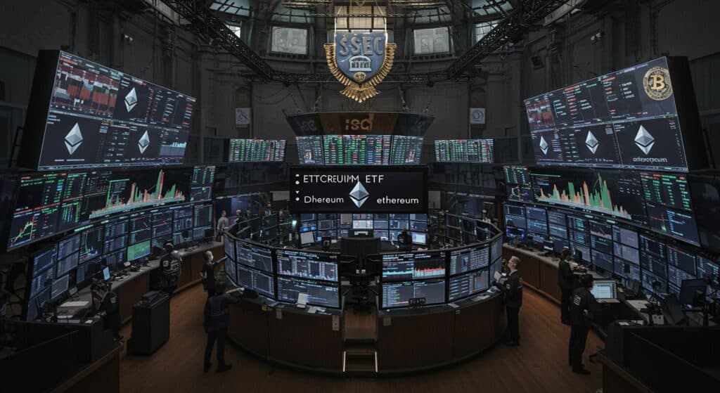 InfoCryptofr   ETF Crypto  Les Bourses US Pressent la SEC