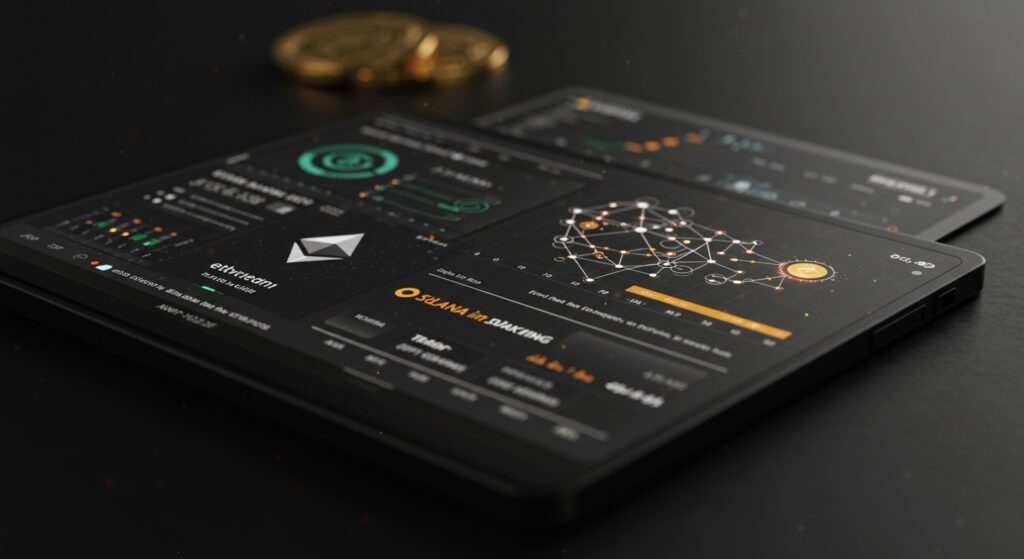 InfoCryptofr   Robinhood Lance le Staking Ethereum et Solana aux USA