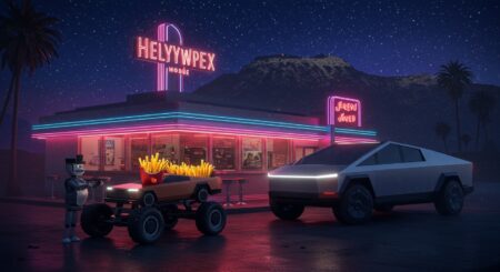InfoCryptofr   Tesla Diner  Pas de Dogecoin Mais des Frites Innovantes