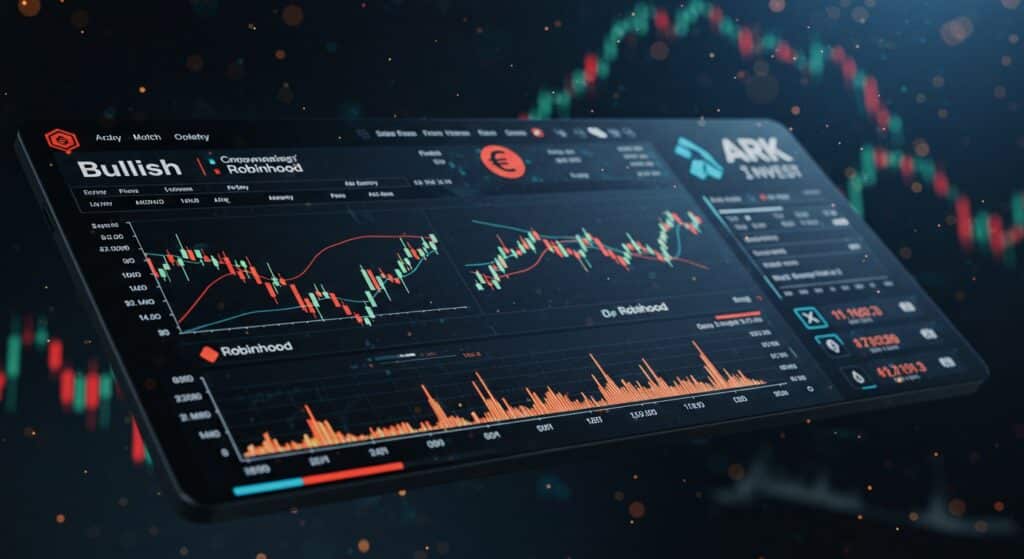 InfoCryptofr   ARK Invest Boosté par Bullish et Robinhood