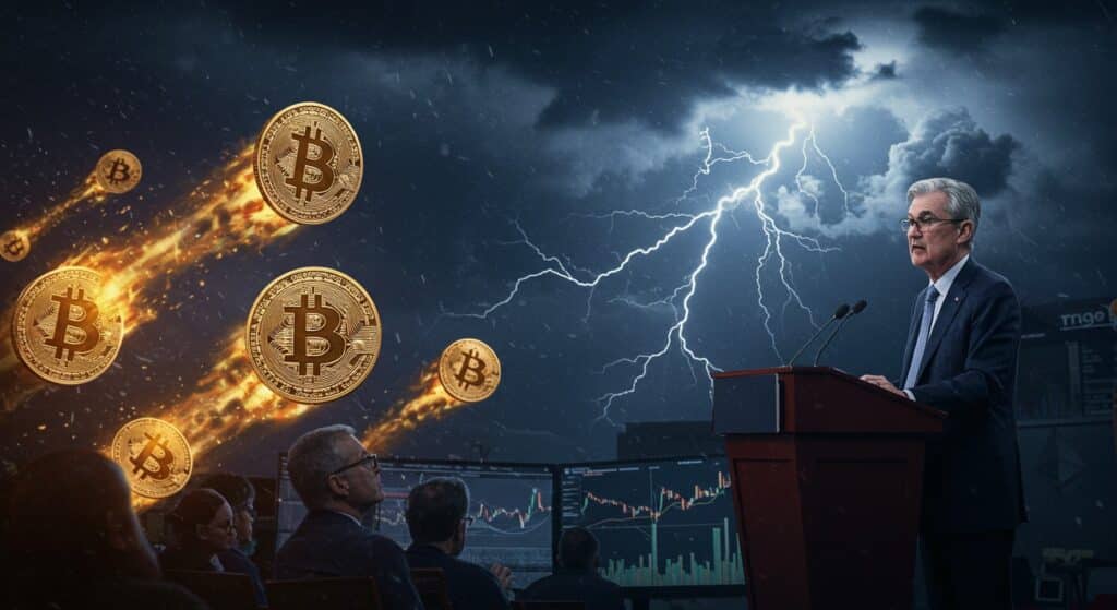 InfoCryptofr   Bitcoin et Ethereum en Chute  Powell Attendu