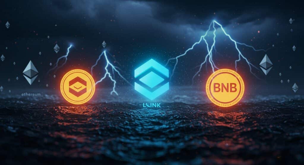 InfoCryptofr   Cryptos  LINK et BNB Défient la Peur du Marché
