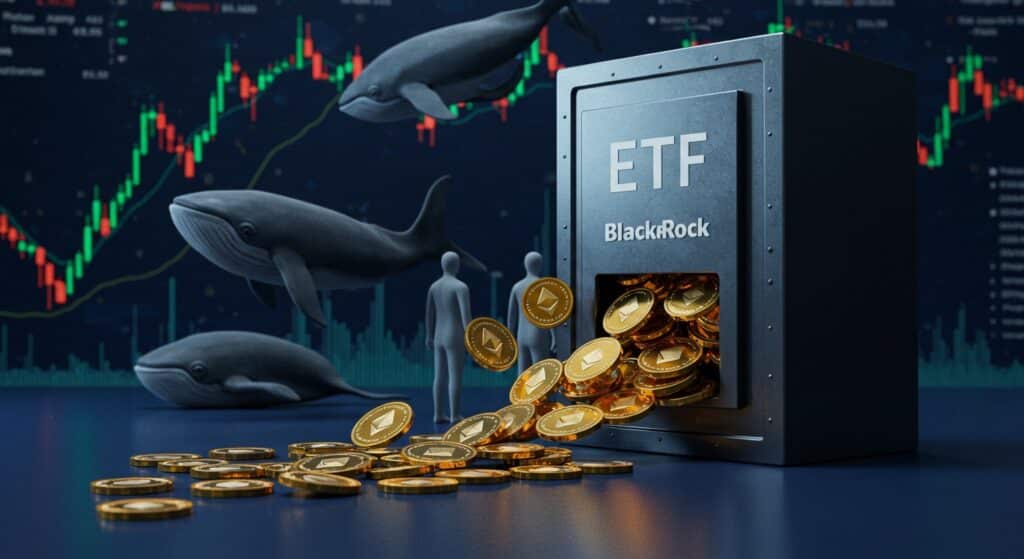 InfoCryptofr   ETF Ethereum  465 M$ Retirés BlackRock en Tête