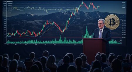 InfoCryptofr   Marchés US et Crypto  Attente du Symposium Fed