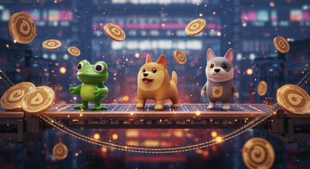 InfoCryptofr   Memecoins 2025  Pepeto PEPE DOGE en Tête