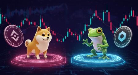 InfoCryptofr   Pepeto Défie Dogecoin  La Bataille des Memecoins 2025