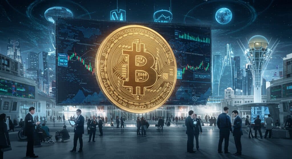 InfoCryptofr   Premier ETF Bitcoin en Asie Centrale  Le Kazakhstan Innove