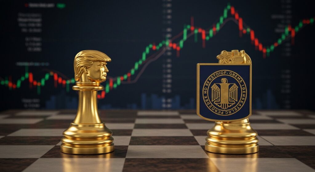 InfoCryptofr   Trump et la Fed  Une Lutte pour le Contrôle Économique