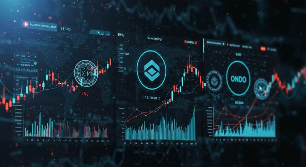 InfoCryptofr   XLM INJ ONDO  Hausse Imminente en Vue 