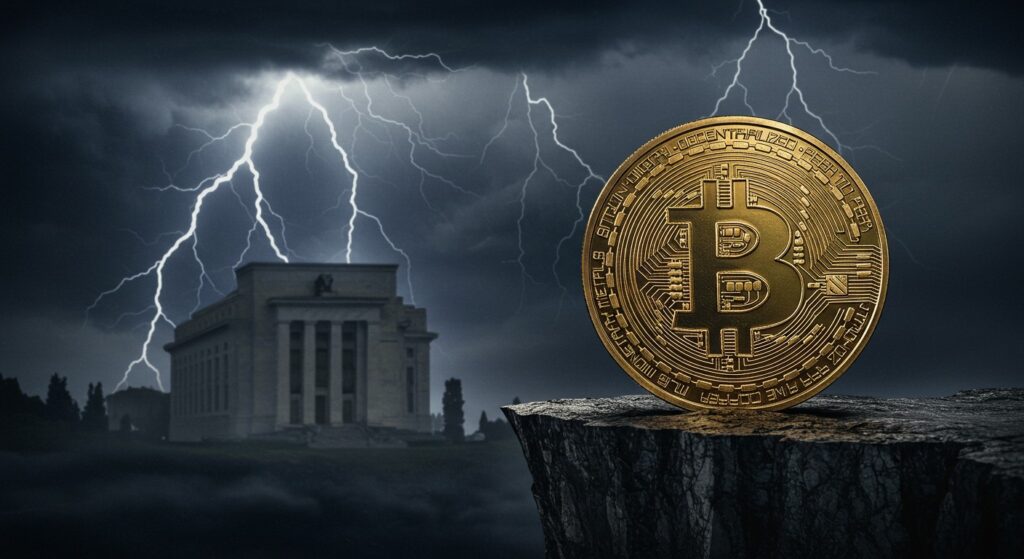 InfoCryptofr   Bitcoin  Rallye à Risque Malgré les Espoirs de Baisse des Taux