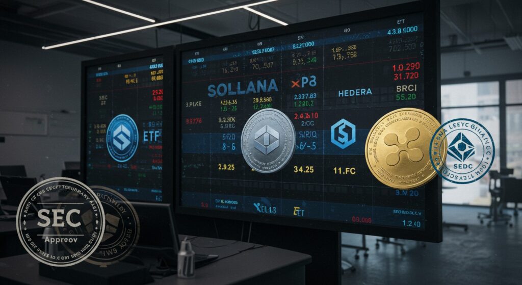 InfoCryptofr   DTCC Liste ETFs Solana XRP Hedera SEC