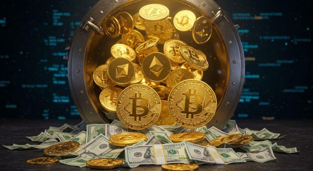 InfoCryptofr   ETFs Bitcoin Ethereum Attirent Milliard Inflows