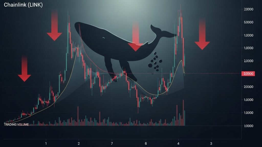 InfoCryptofr   Chainlink  Double Top Bearish et Risque de Chute de 50